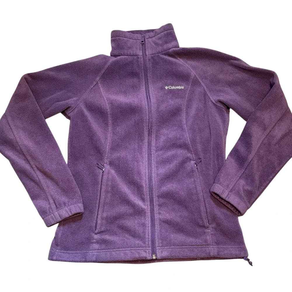Columbia‎ Women's Purple Fleece Zip Up Jacket Soft Cozy Outdoor Size S